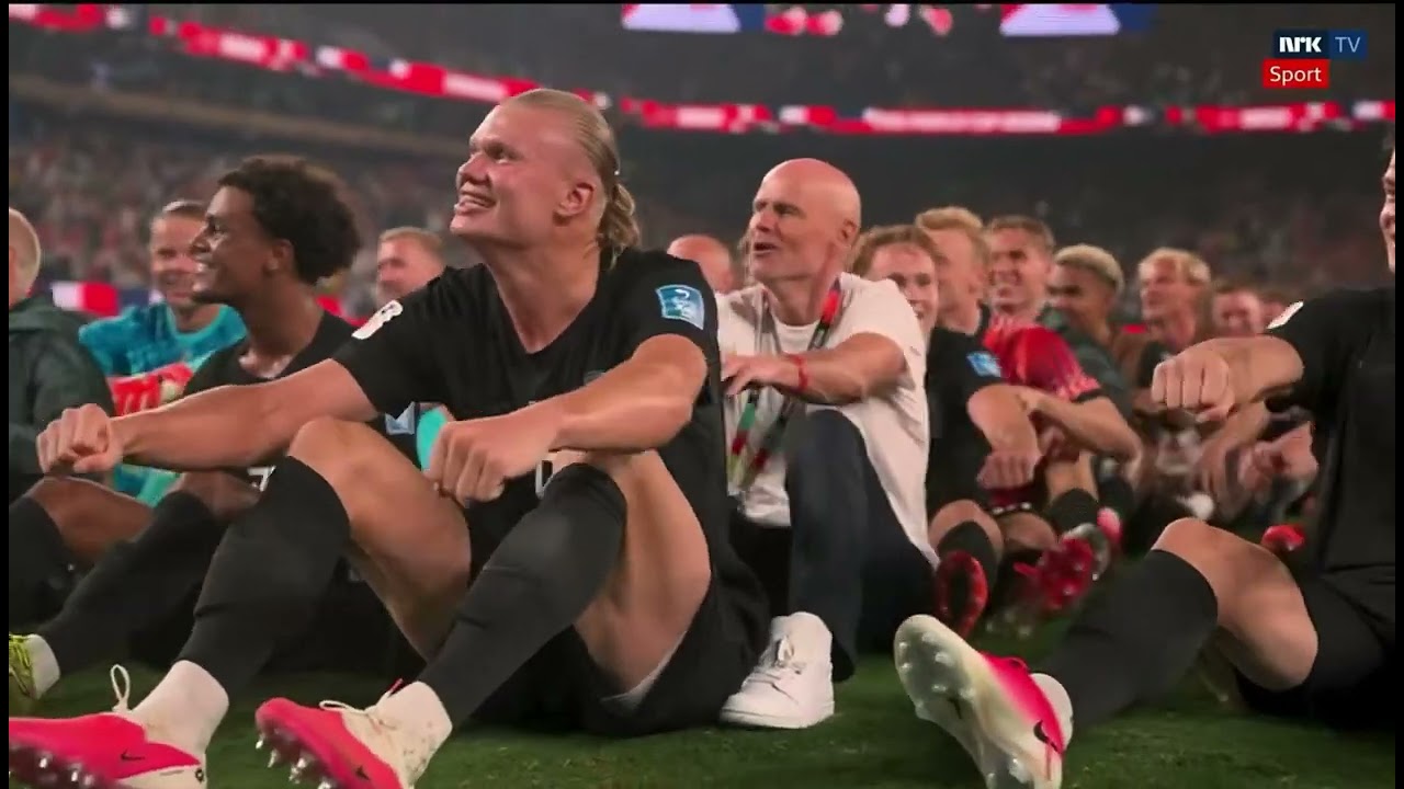 Haaland Doing The Viking Row During The World Cup 2026