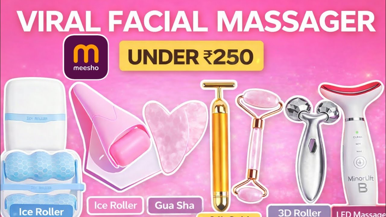 ₹250 Se Kam Ke Viral Facial Massagers 😍 | Meesho Beauty Finds Review | Worth It or Waste? #massager