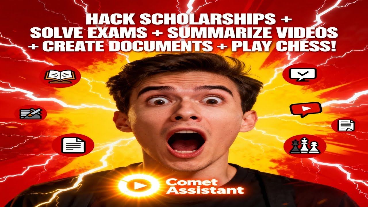 إزاي تخترق المنح وتحل الامتحانات وتلخص الفيديوهات وتلعب الشطرنج بثانية واحدة مع Comet Assistant!