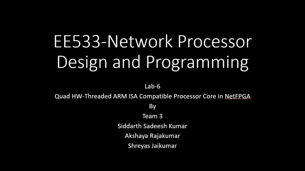 EE533 Lab 6 Team 3 video demo