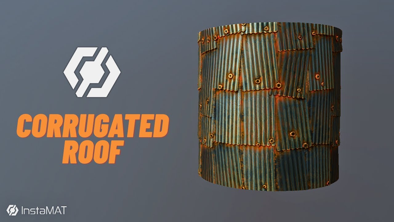 Stylized Corrugated Roof Material | Element Graph | InstaMAT #instamat