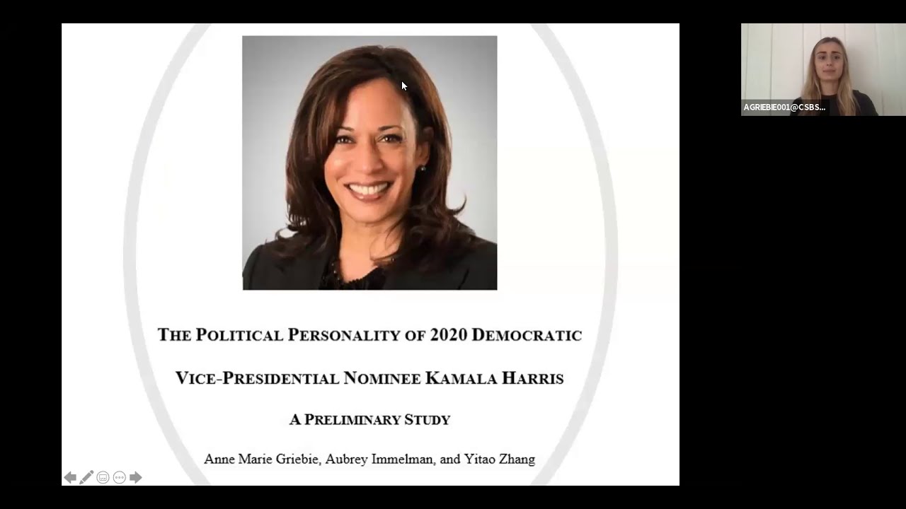 Personality Profile of Democratic Vice-Presidential Candidate Kamala Harris
