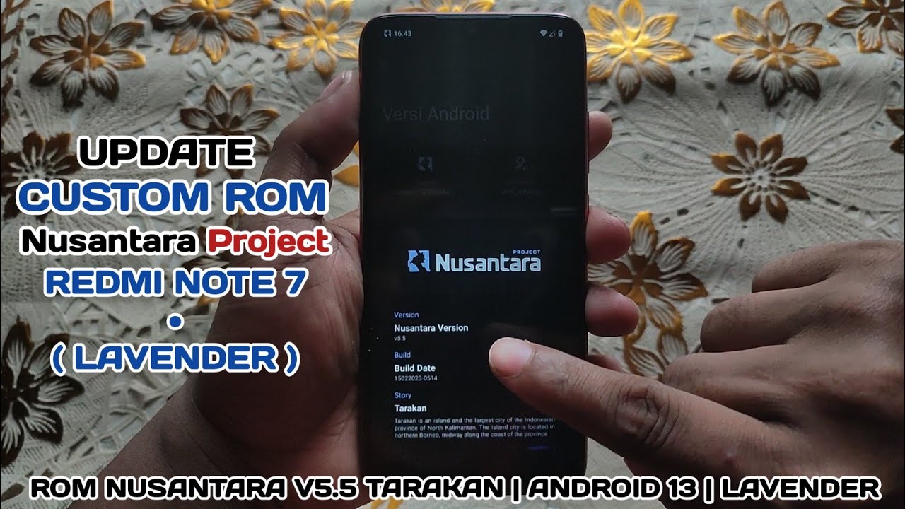 Install Custom ROM Nusantara Project v5.5 Tarakan Official Android 13 | Redmi Note 7 (Lavender)
