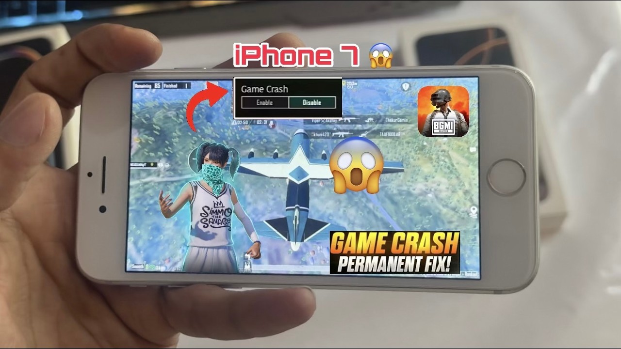 iPhone 7 Pubg Handcam l iPhone 7 Pubg test l How to fix Pubg/bgmi crash issue 