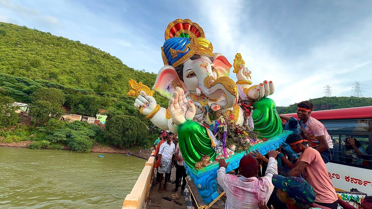 Srisailam Ganesh Nimajjanam 2025 | Ganesh Nimajjanam at Srisailam Dam | Big Ganesh Immersion 2025