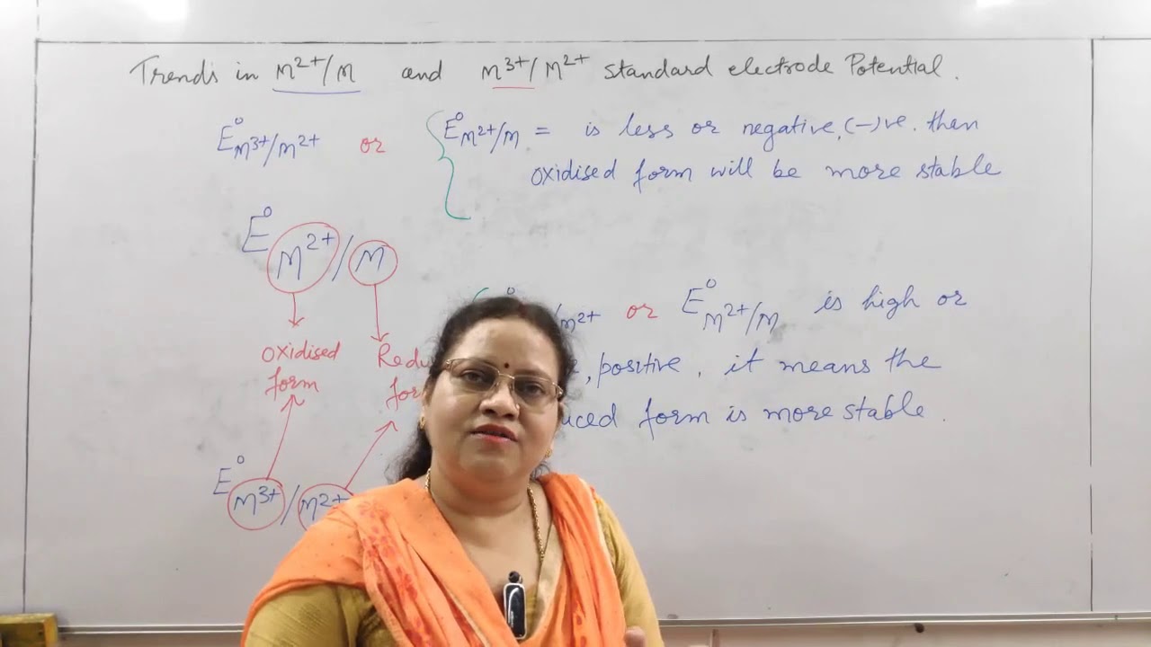 8# Trends in standard  electrode potential of M2+/M and M3+/M2+