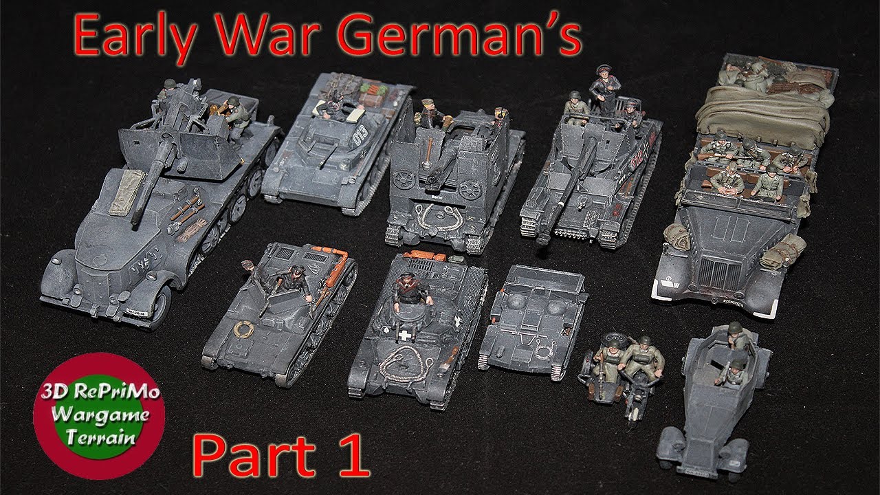 Early War German's/früh deutsche Wehrmacht(WW2)(1/72)Tabletop Armeevorstellung/Model Kit Collection/