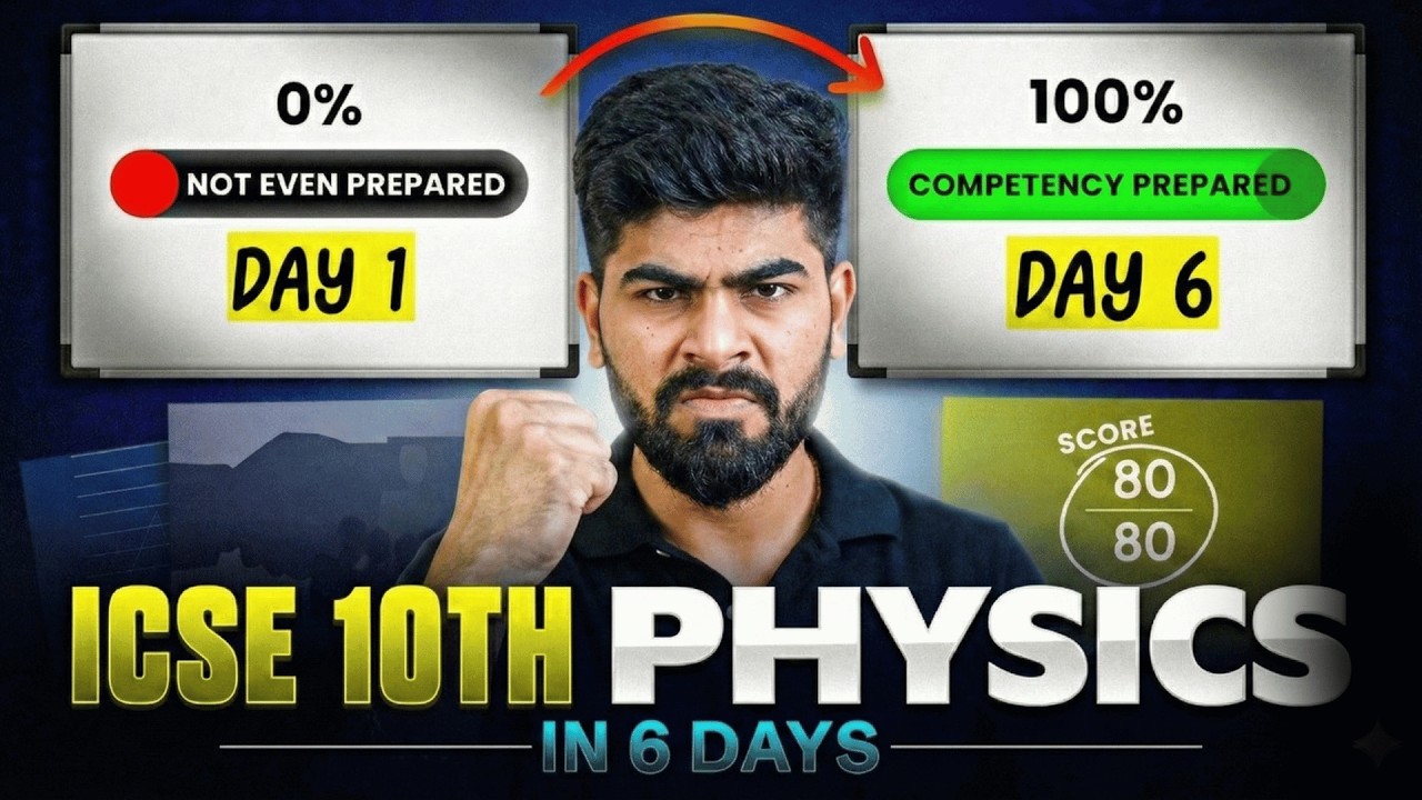 🚀 ICSE 10th Physics 6-Day Master Plan (Full Marks Strategy) | ICSE Class 10th Physics | ICSE 2026