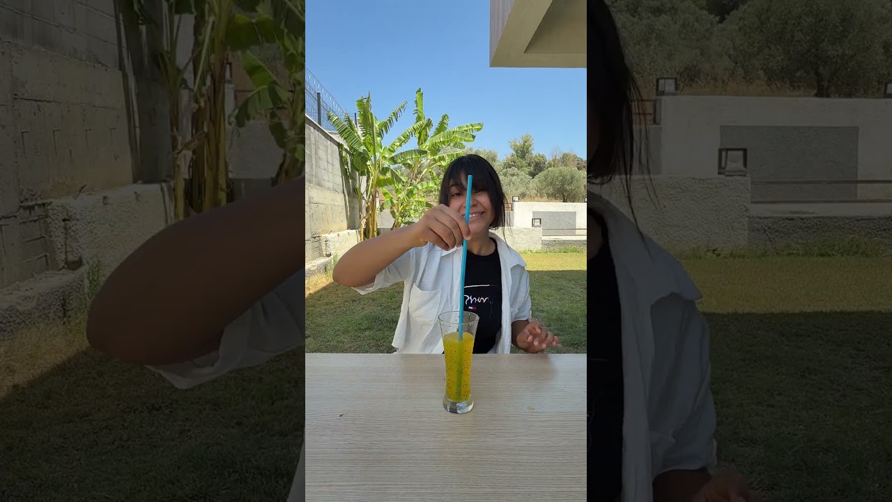 Giant scissors vs drinking straw ✂️🥤