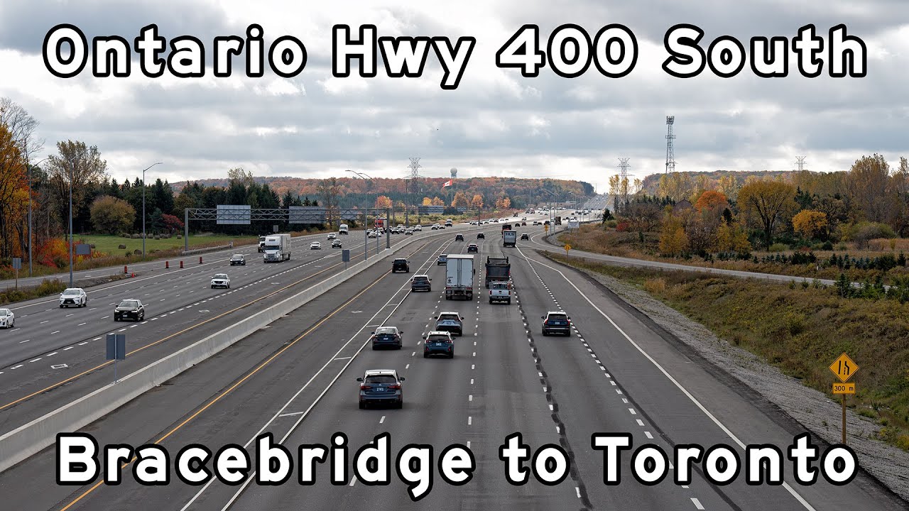 Ontario Highway 400 South - Bracebridge to Toronto - October, 2025