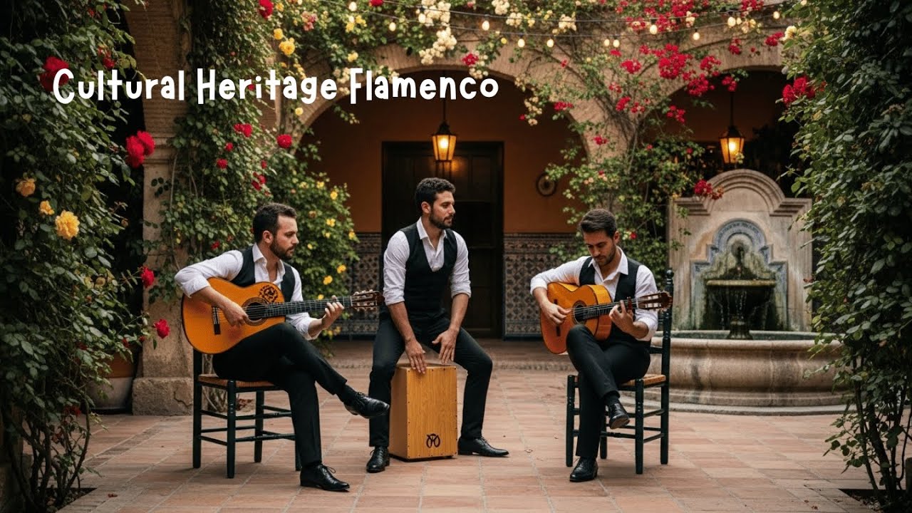 Cultural Heritage Flamenco Music | Traditional Spanish Courtyard