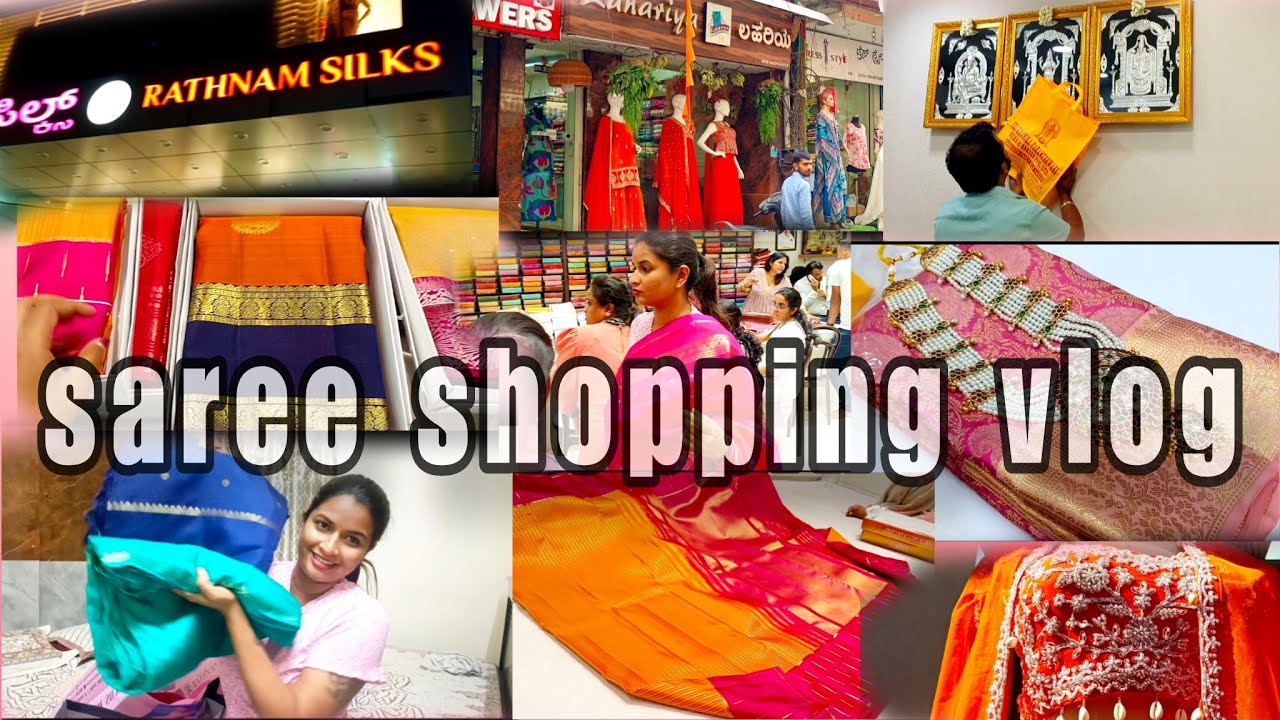 Shopping vlog part-1 | marriage saree shopping 🛍️  Anniversary| went wrong 👎🏻 Avenue road| ಕನ್ನಡ