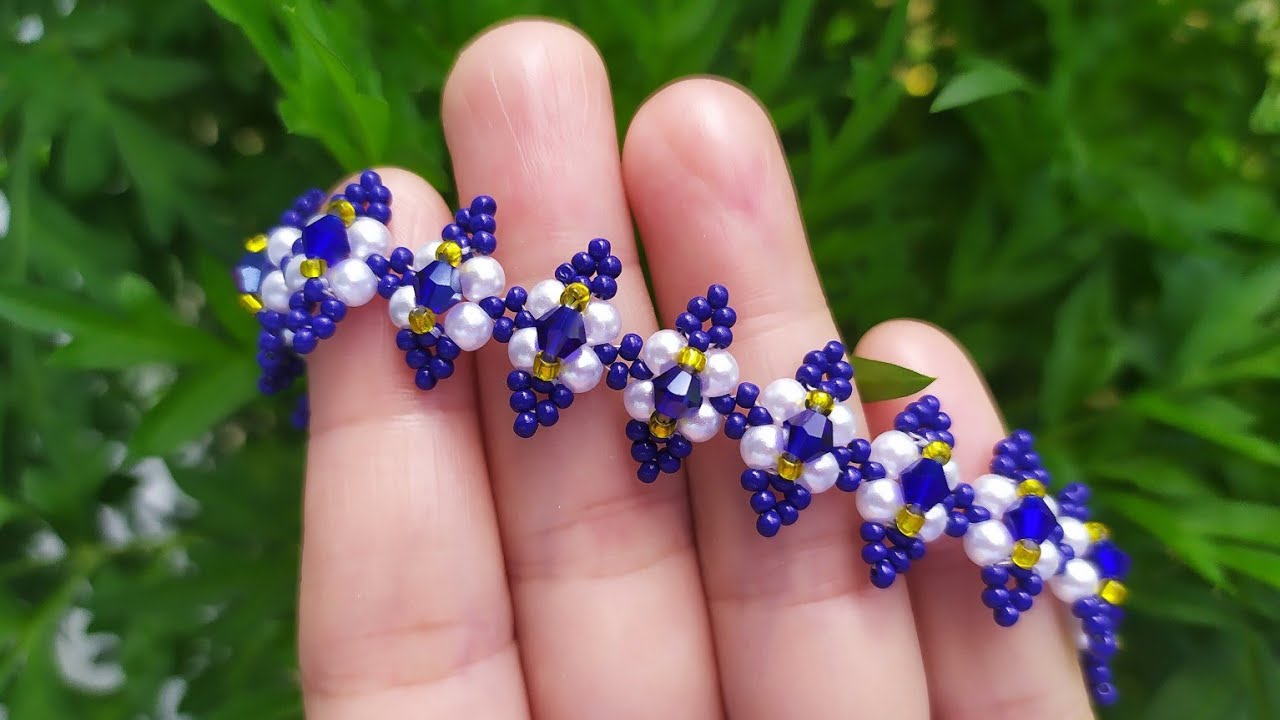 браслет из жемчужных бусин // браслет своими руками