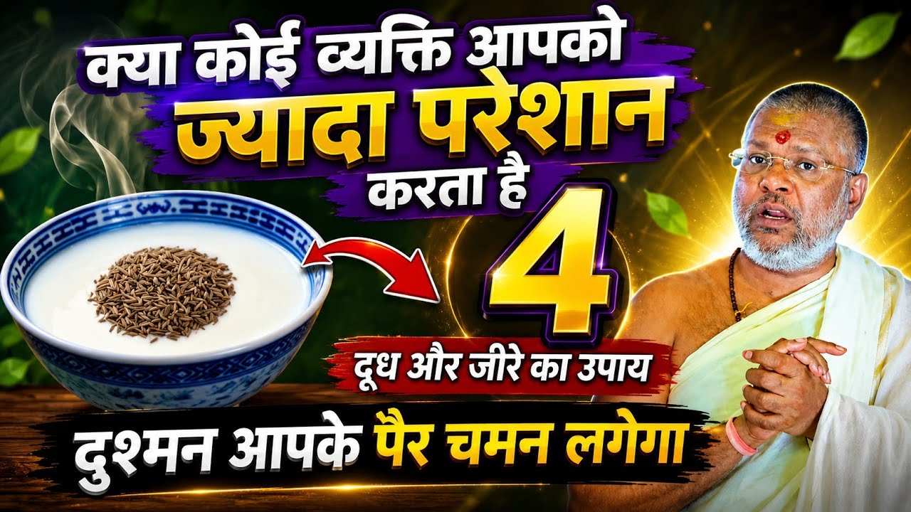 शत्रु नाशक उपाय|शत्रु से पाए छुटकारा|दूध और जीरे का उपाय #upay 100% vasant Vijay ji |thought yoga 