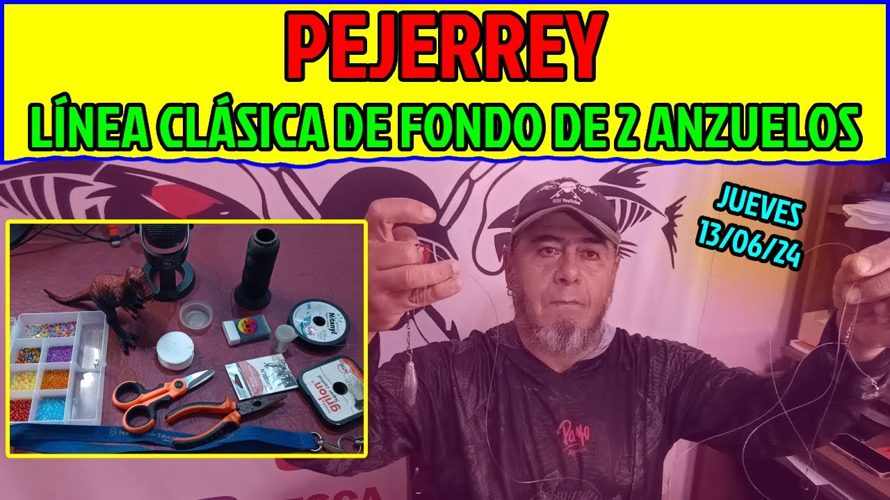 TUTORIAL LÍNEA DE FONDO CLÁSICA PARA PEJERREY DE DOS ANZUELOS -  PESCA METAL