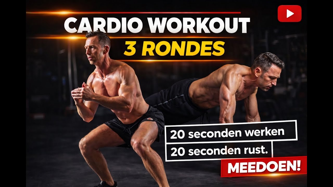Cardio workout thuis trainen voor beginners zonder materiaal 16 min