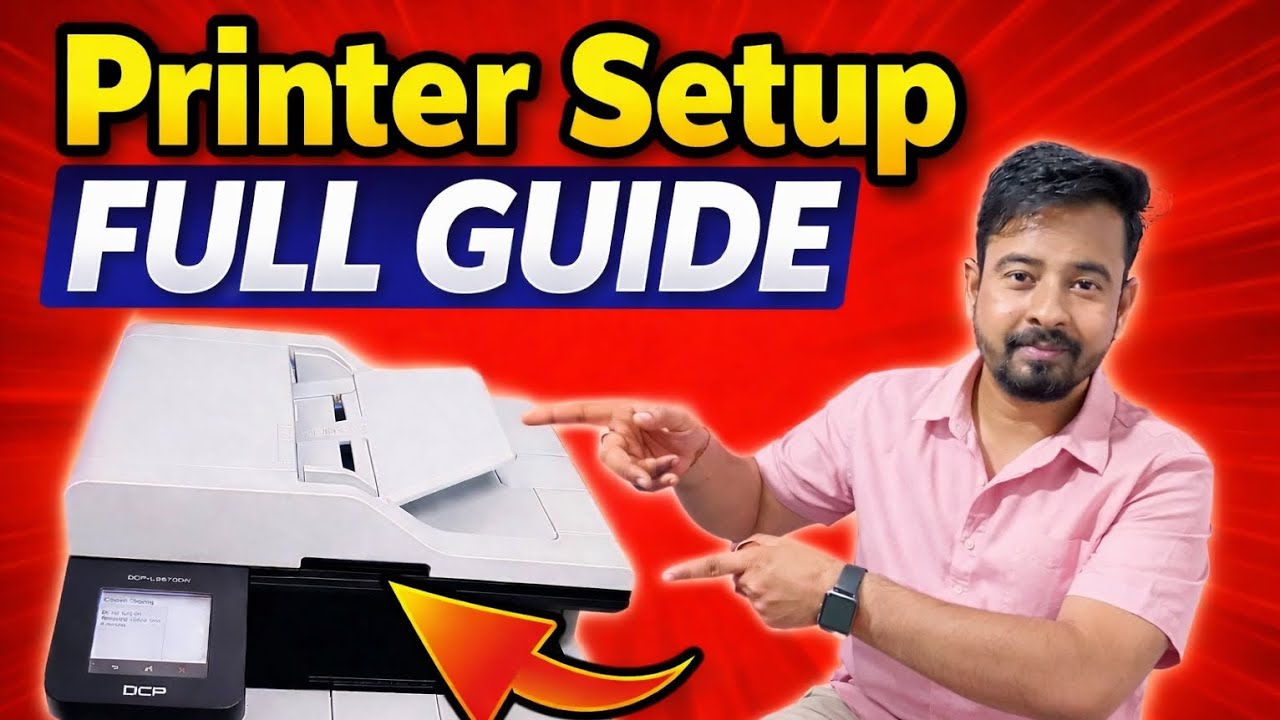 Brother DCP-L5510DN Printer USB to PC Connection (Step-by-Step Hindi)