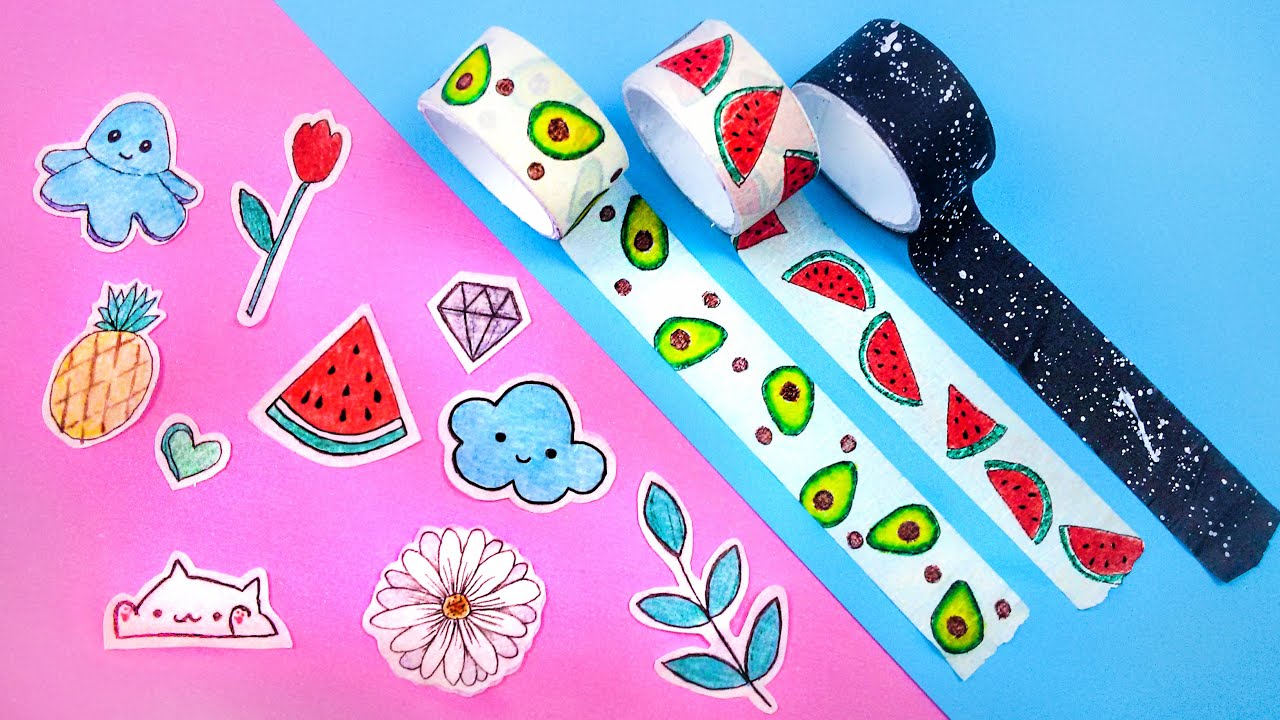 Diy Washi Tape Making at Home, Diy Sticker Making