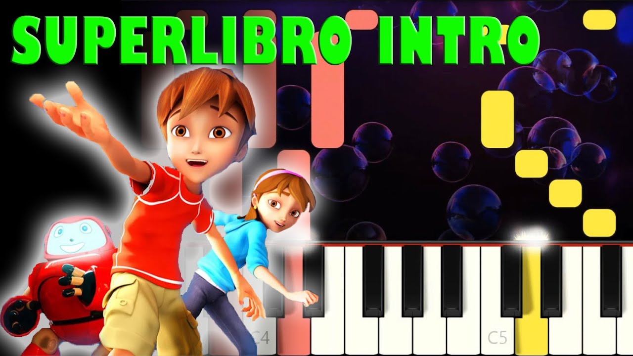Superlibro - Opening  Theme Song (canción intro) | Piano Cover | Tutorial | Karaoke