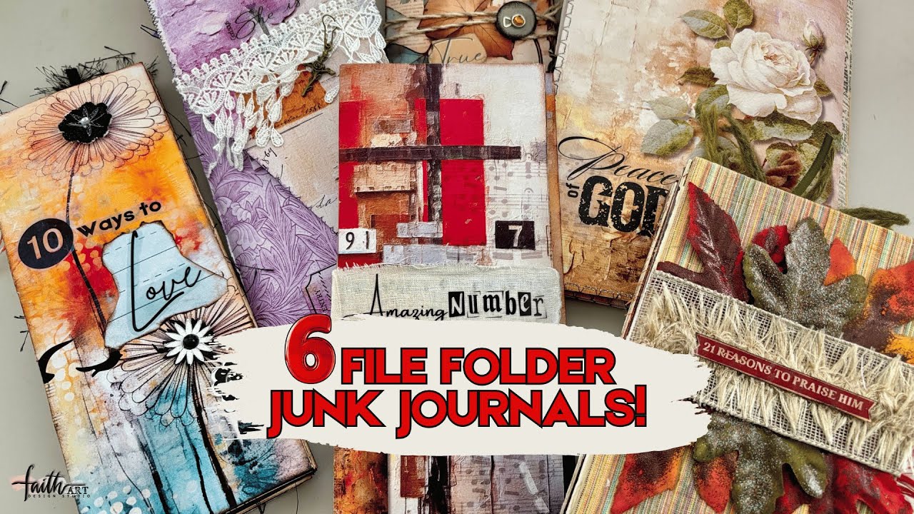 6 Mind Blowing Ways to Make Junk Journals from File Folders!