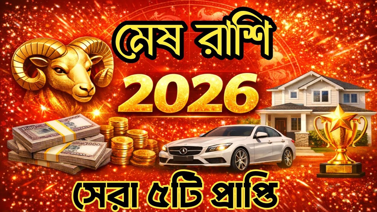 মেষ রাশির 2026 সালের সেরা 5টি প্রাপ্তি/mesh rashifal #banglarashifal 