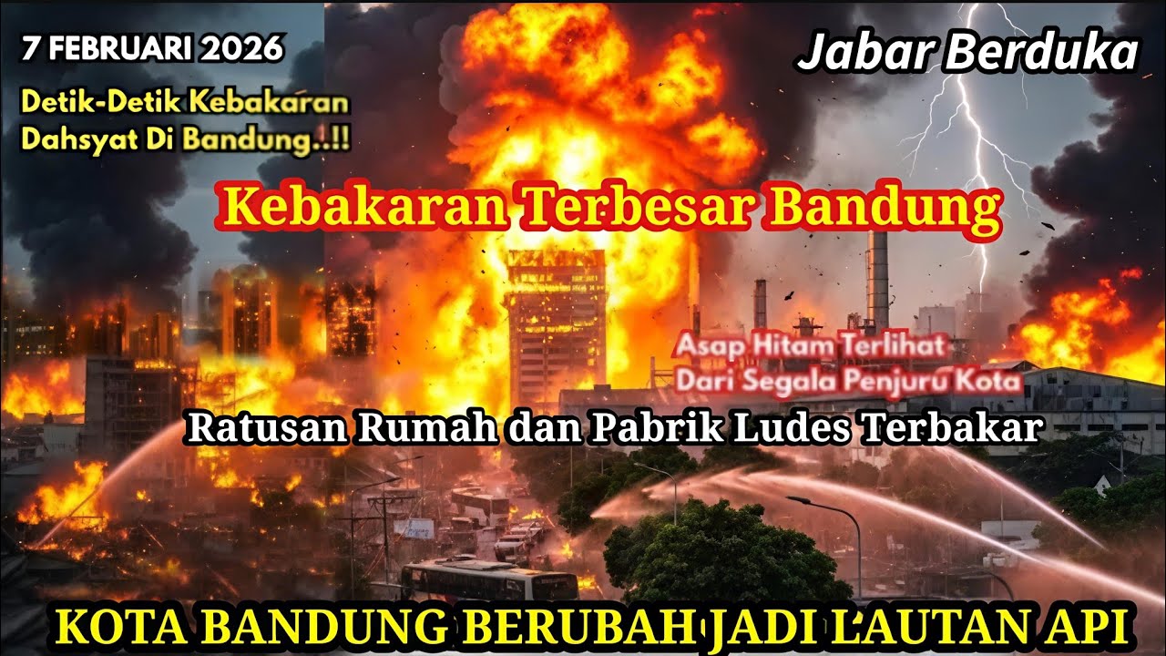 JABAR MENJERIT: KEBAKARAN TERBESAR KOTA BANDUNG,RUMAH² & PABRIK HANCUR TERBAKAR,BANDUNG KEBAKARAN