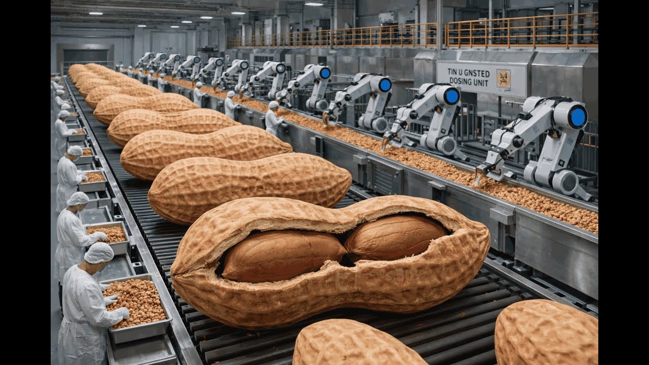 How Roasted Salted Peanuts Are Made: Cleaning, Roasting, Seasoning & Packaging (Factory Tour)