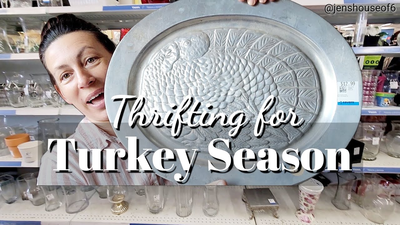 Thrifting at Savers | When the Husband Goes Thrifting | Turkey Platter Season #thrifthaul #thrifting