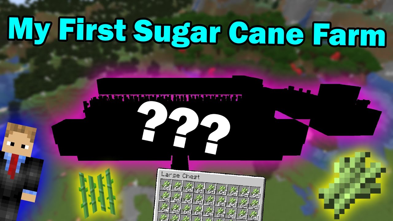 My First Sugar Cane Farm (Minecraft Java)