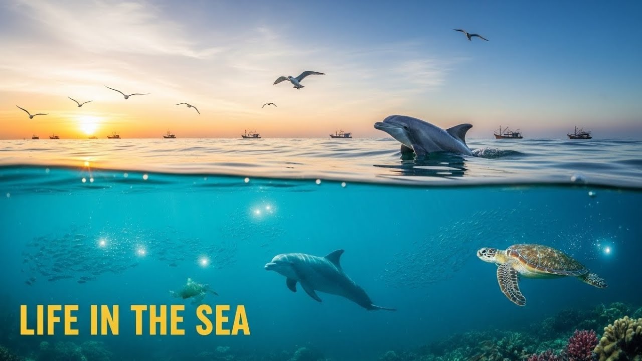 Life in the Sea 🌊 | Sunrise to Midnight | Wonders of the Ocean World 