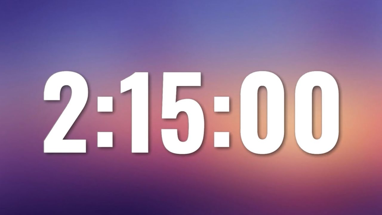 2 Hour 15 Minute Timer - No Sounds, No Ads, No Music