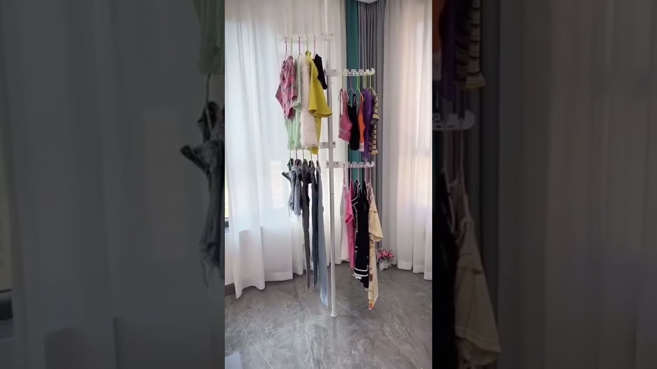 Vertical Drying Rack The Ultimate Adjustable Laundry Solution! #laundrytips #verticaldryingrack