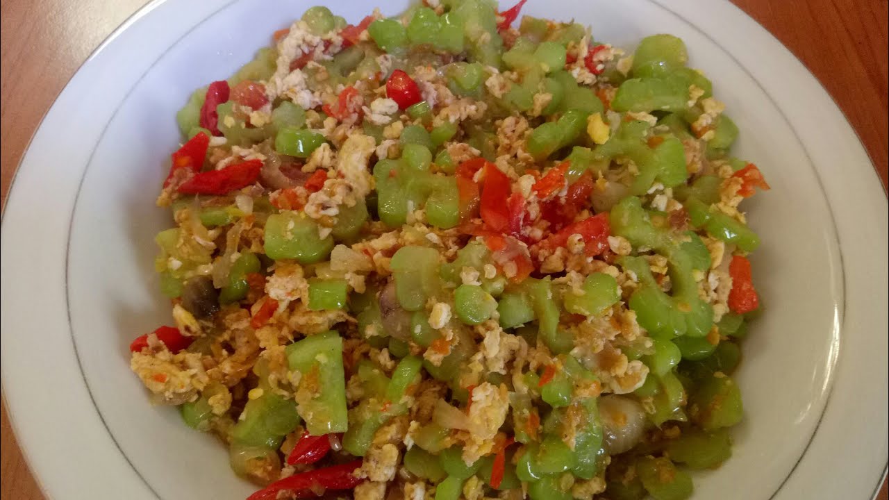 Resep tumis sayur pare telur tidak pahit || menu sehari hari yang mudah dan enak