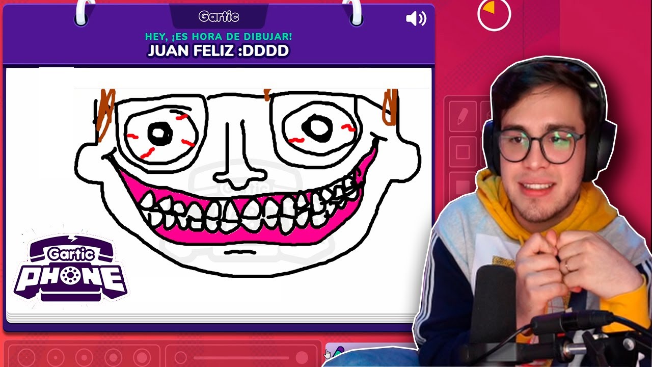 JuanSGuarnizo Jugando GARTIC PHONE con Ded, Barca, Roberto, Komanche, Rocio, Nephtunie || Parte 5