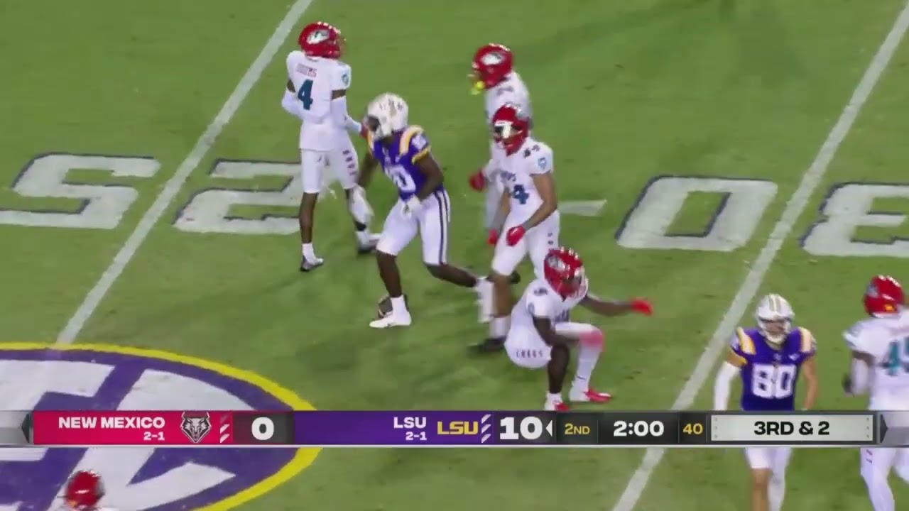 LSU Football vs. New Mexico - Game Highlights