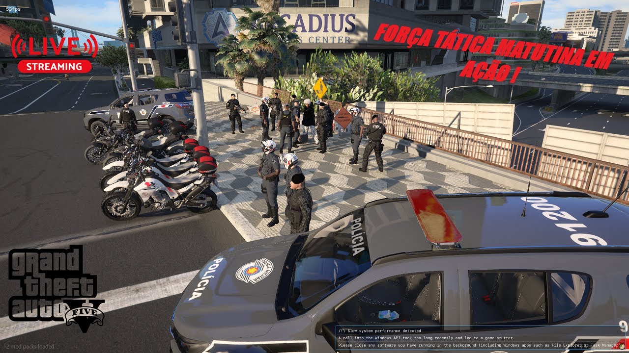 GTA RP -PATRULHAMENTO FORÇA TÁTICA 49 BPM/M PIRITUBA ROLEPLAY #fivem #gtarp #livestream