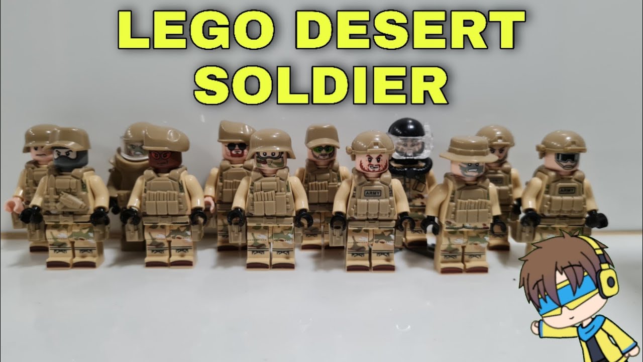 Lego Desert Military Army Minifigures (Unofficial)