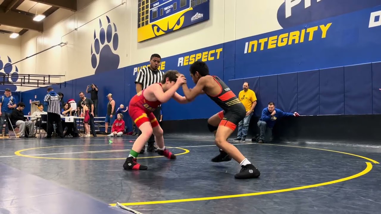 NWJCWA League Tournament, Gresham, OR, 12/20/25. Match #3.1. 12U, Weight Class 108 lbs. (104.4lbs).