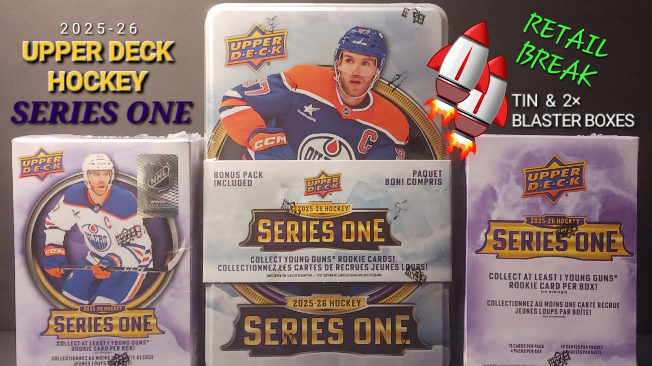 IS CHEAPER BETTER? 2025-26 UPPER DECK SERIES ONE RETAIL TIN & (2x) BLASTER BOXES BREAK #hockeycards
