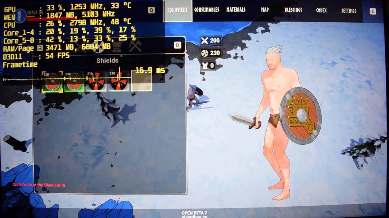 Tribes of Midgard Beta - i7 920 - GTX 1080 Ti - 1440p Test