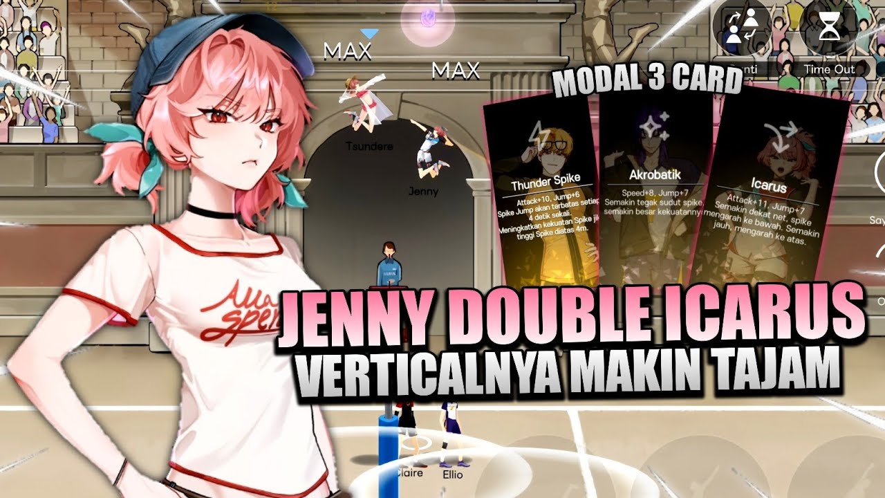 Review Jenny Double Icarus Modal 3 Card Buset Verticalnya Parah Banget😂 | The Spike VolleyBall Cross
