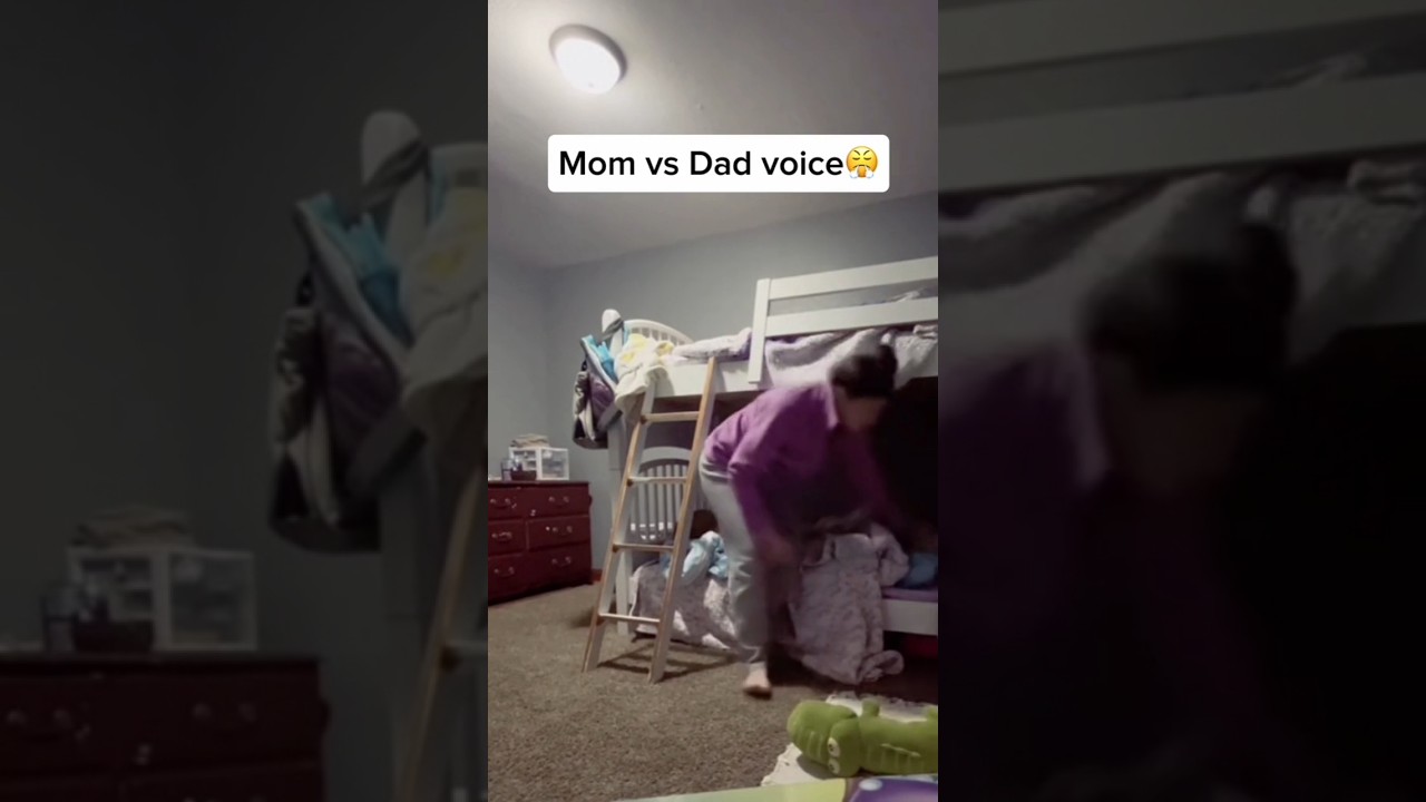 Mom Vs Dad voice🤣#mom #dad #kids #baby #momvsdad #reaction #parents #fypシ゚viral