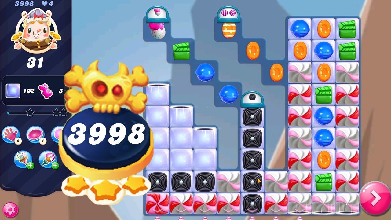 Candy Crush Saga Level 3998 || Nightmarishly Hard Level || No Boosters || 3 Stars 🌟🌟🌟
