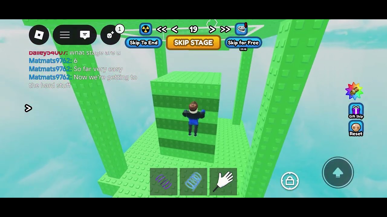 We did a wall hop obby