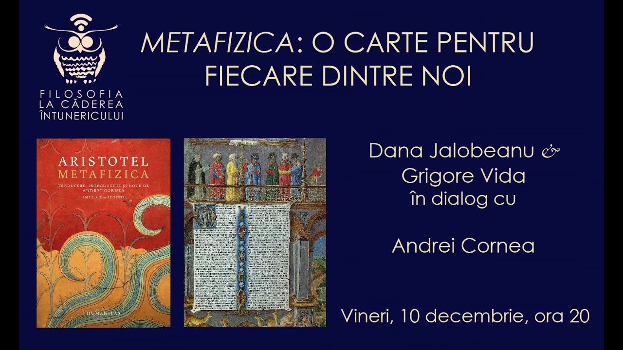 Cafeneaua filosofică 56: Metafizica: o carte pentru fiecare dintre noi