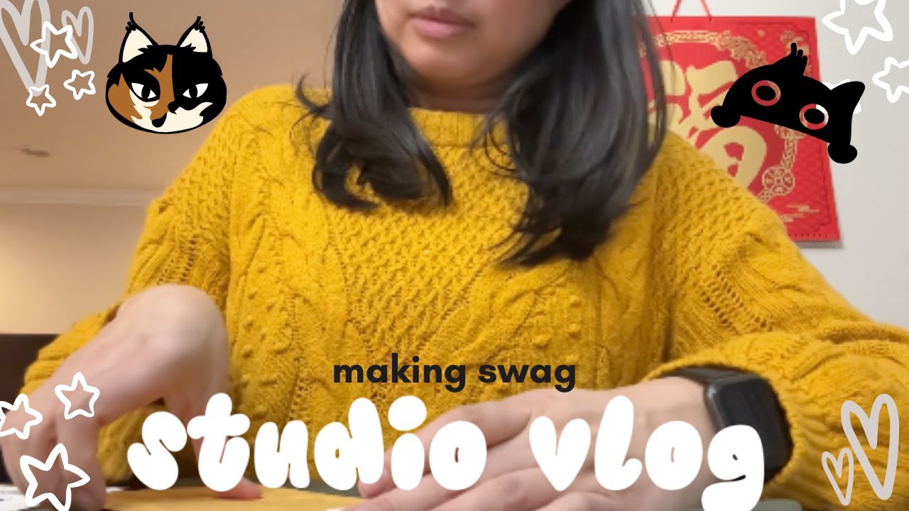 making swag and new products 🌟 small business studio vlog 10