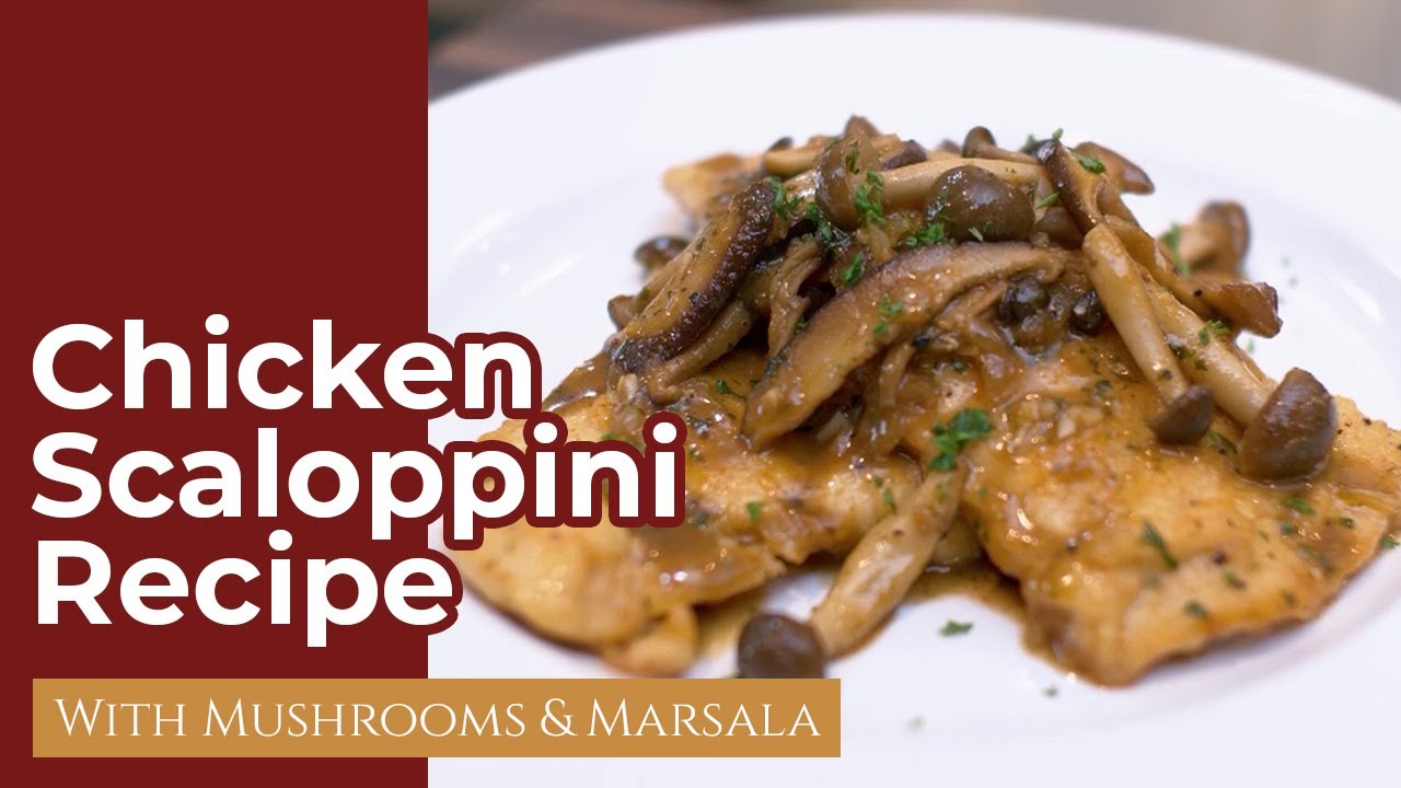 Рецепт куриных скалопини с марсалой и грибами