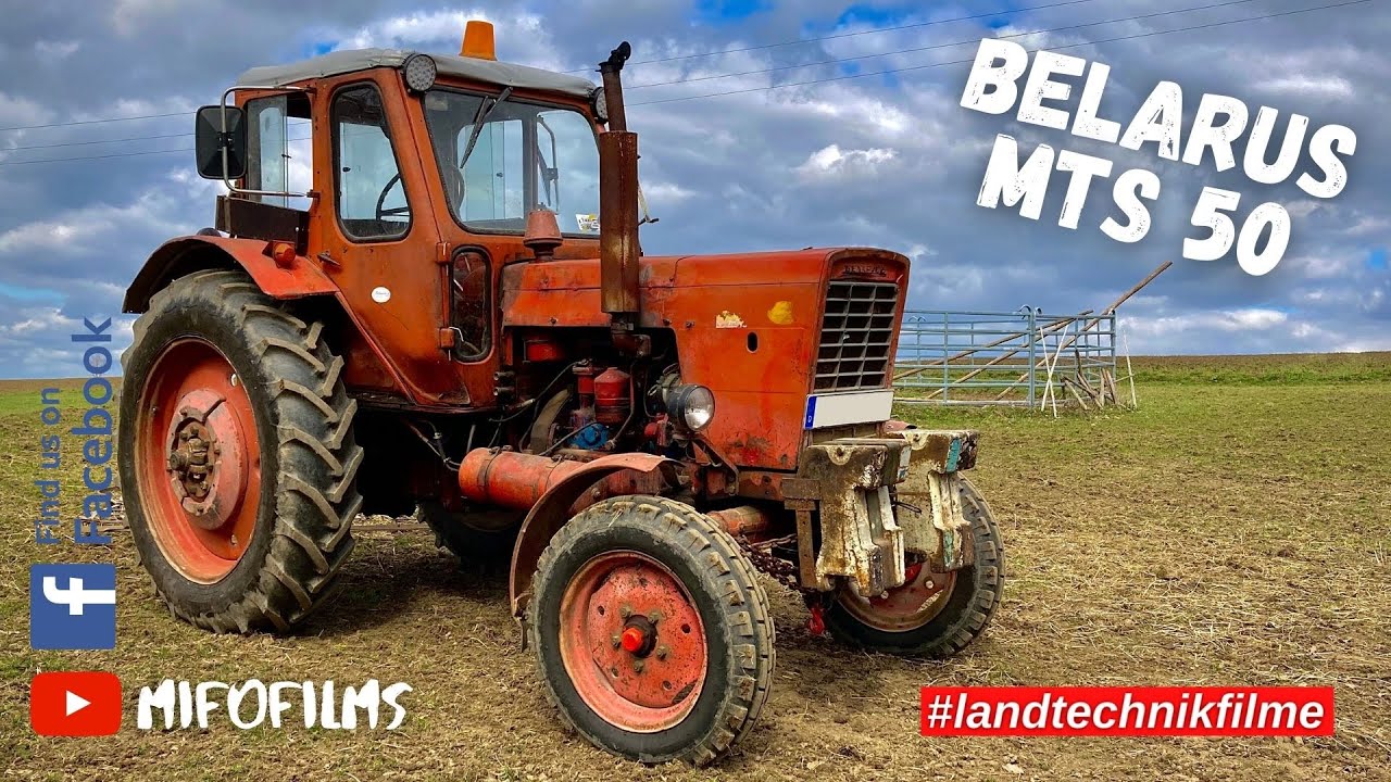 Belarus MTS 50 Wiese schleppen mit Kaltstart | 50er Russe | DDR Landmaschinen | Belarus by mifofilms
