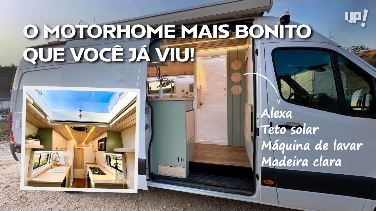 MOTORHOME com ACABAMENTO PERFEITO, ALEXA, máquina de lavar e mais | Tour completo