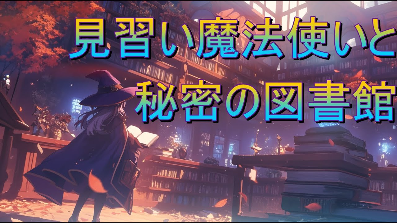 【睡眠朗読・広告なし・ファンタジー】見習い魔法使いと秘密の図書館【小説・女性・動画】